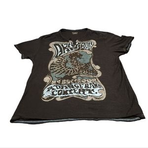 Men's DKNY Slit V-neck black T-shirt